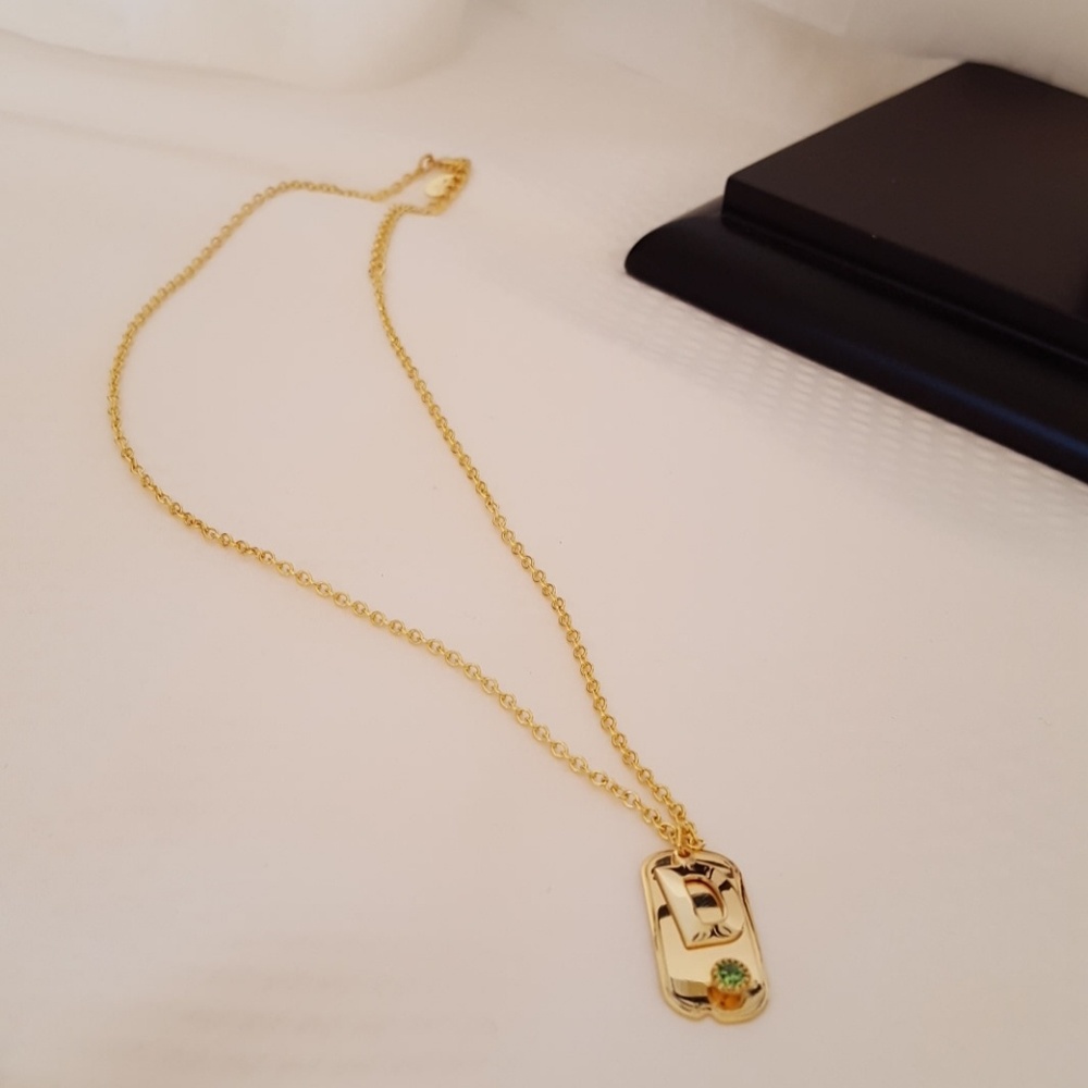 Letter "D" birthstone pendant necklace nwot - Picture 2 of 5